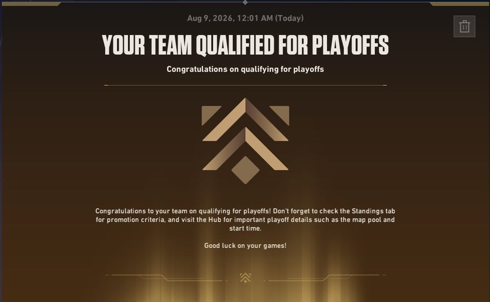 Qualification en PLAYOFFS